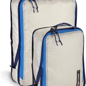 Pack-It Isolate Compression Packing Cubes for Travel Set S/M - 2 Lightweight, Water-Resistant Suitcase Organizer Bags with Compression Zip