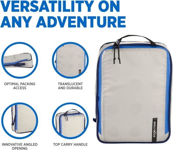 Pack-It Isolate Compression Packing Cubes for Travel Set S/M - 2 Lightweight, Water-Resistant Suitcase Organizer Bags with Compression Zip - Image 3
