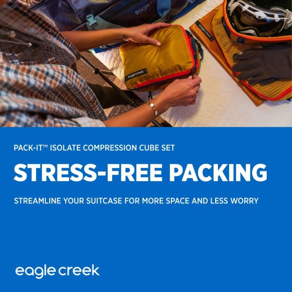 Pack-It Isolate Compression Packing Cubes for Travel Set S/M - 2 Lightweight, Water-Resistant Suitcase Organizer Bags with Compression Zip - Image 6